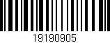 Código de barras (EAN, GTIN, SKU, ISBN): '19190905'