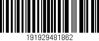 Código de barras (EAN, GTIN, SKU, ISBN): '191929481862'