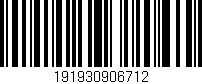 Código de barras (EAN, GTIN, SKU, ISBN): '191930906712'