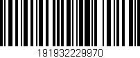 Código de barras (EAN, GTIN, SKU, ISBN): '191932229970'