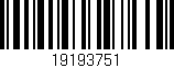 Código de barras (EAN, GTIN, SKU, ISBN): '19193751'