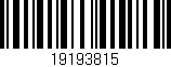 Código de barras (EAN, GTIN, SKU, ISBN): '19193815'