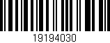 Código de barras (EAN, GTIN, SKU, ISBN): '19194030'