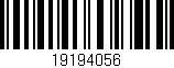 Código de barras (EAN, GTIN, SKU, ISBN): '19194056'