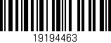 Código de barras (EAN, GTIN, SKU, ISBN): '19194463'