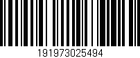 Código de barras (EAN, GTIN, SKU, ISBN): '191973025494'