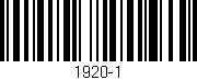 Código de barras (EAN, GTIN, SKU, ISBN): '1920-1'