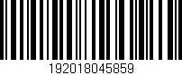 Código de barras (EAN, GTIN, SKU, ISBN): '192018045859'