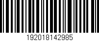 Código de barras (EAN, GTIN, SKU, ISBN): '192018142985'