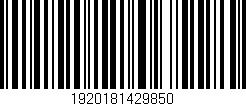 Código de barras (EAN, GTIN, SKU, ISBN): '1920181429850'