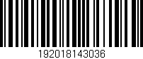 Código de barras (EAN, GTIN, SKU, ISBN): '192018143036'