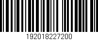 Código de barras (EAN, GTIN, SKU, ISBN): '192018227200'