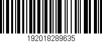 Código de barras (EAN, GTIN, SKU, ISBN): '192018289635'