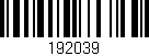Código de barras (EAN, GTIN, SKU, ISBN): '192039'