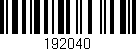 Código de barras (EAN, GTIN, SKU, ISBN): '192040'
