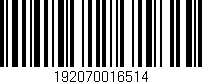 Código de barras (EAN, GTIN, SKU, ISBN): '192070016514'
