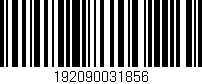 Código de barras (EAN, GTIN, SKU, ISBN): '192090031856'
