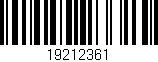 Código de barras (EAN, GTIN, SKU, ISBN): '19212361'