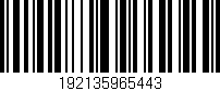 Código de barras (EAN, GTIN, SKU, ISBN): '192135965443'