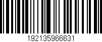 Código de barras (EAN, GTIN, SKU, ISBN): '192135966631'