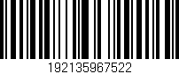 Código de barras (EAN, GTIN, SKU, ISBN): '192135967522'