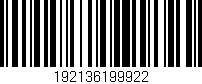 Código de barras (EAN, GTIN, SKU, ISBN): '192136199922'