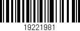 Código de barras (EAN, GTIN, SKU, ISBN): '19221981'