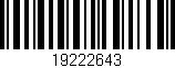 Código de barras (EAN, GTIN, SKU, ISBN): '19222643'