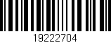 Código de barras (EAN, GTIN, SKU, ISBN): '19222704'
