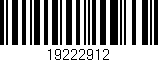 Código de barras (EAN, GTIN, SKU, ISBN): '19222912'