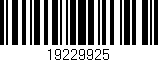 Código de barras (EAN, GTIN, SKU, ISBN): '19229925'