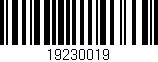 Código de barras (EAN, GTIN, SKU, ISBN): '19230019'