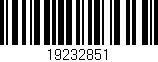 Código de barras (EAN, GTIN, SKU, ISBN): '19232851'