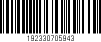 Código de barras (EAN, GTIN, SKU, ISBN): '192330705943'