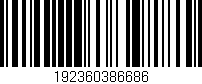 Código de barras (EAN, GTIN, SKU, ISBN): '192360386686'