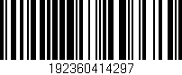 Código de barras (EAN, GTIN, SKU, ISBN): '192360414297'