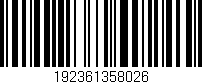 Código de barras (EAN, GTIN, SKU, ISBN): '192361358026'