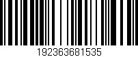 Código de barras (EAN, GTIN, SKU, ISBN): '192363681535'