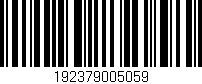 Código de barras (EAN, GTIN, SKU, ISBN): '192379005059'