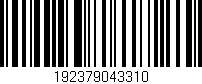 Código de barras (EAN, GTIN, SKU, ISBN): '192379043310'
