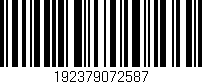 Código de barras (EAN, GTIN, SKU, ISBN): '192379072587'