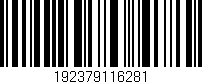 Código de barras (EAN, GTIN, SKU, ISBN): '192379116281'