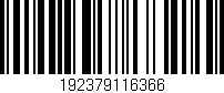 Código de barras (EAN, GTIN, SKU, ISBN): '192379116366'