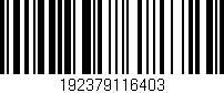 Código de barras (EAN, GTIN, SKU, ISBN): '192379116403'