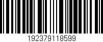 Código de barras (EAN, GTIN, SKU, ISBN): '192379118599'