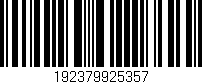 Código de barras (EAN, GTIN, SKU, ISBN): '192379925357'