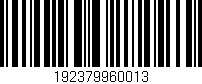 Código de barras (EAN, GTIN, SKU, ISBN): '192379960013'