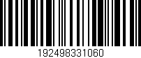 Código de barras (EAN, GTIN, SKU, ISBN): '192498331060'