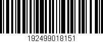 Código de barras (EAN, GTIN, SKU, ISBN): '192499018151'