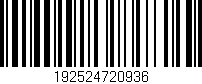 Código de barras (EAN, GTIN, SKU, ISBN): '192524720936'